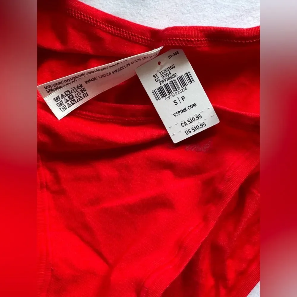 New with tags! Gorgeous red Victoria’s Secret “Cotton String Bikini Panty!”